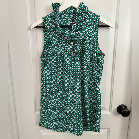 Mud Pie Tops - Mud Pie Sleeveless Green Blouse Size Small